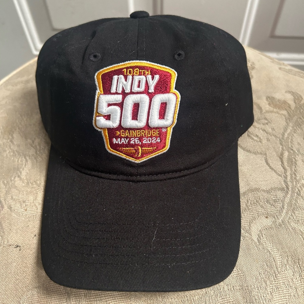 new INDY CAR 500 2024 BLACK BSEBALLL adjustable  HAT Sz S/M